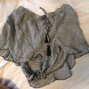 Striped pajama shorts