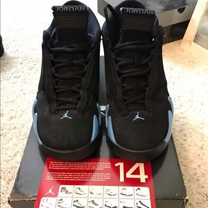 Air Jordan Retro 14 Black/Univ Blue size 9.5 Men