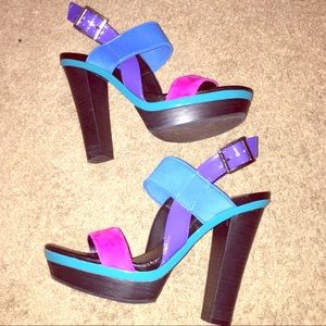 Jessica Simpson color block heels