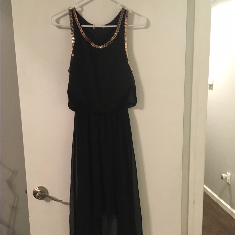 High low black dress
