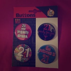 Four 21 years old pins