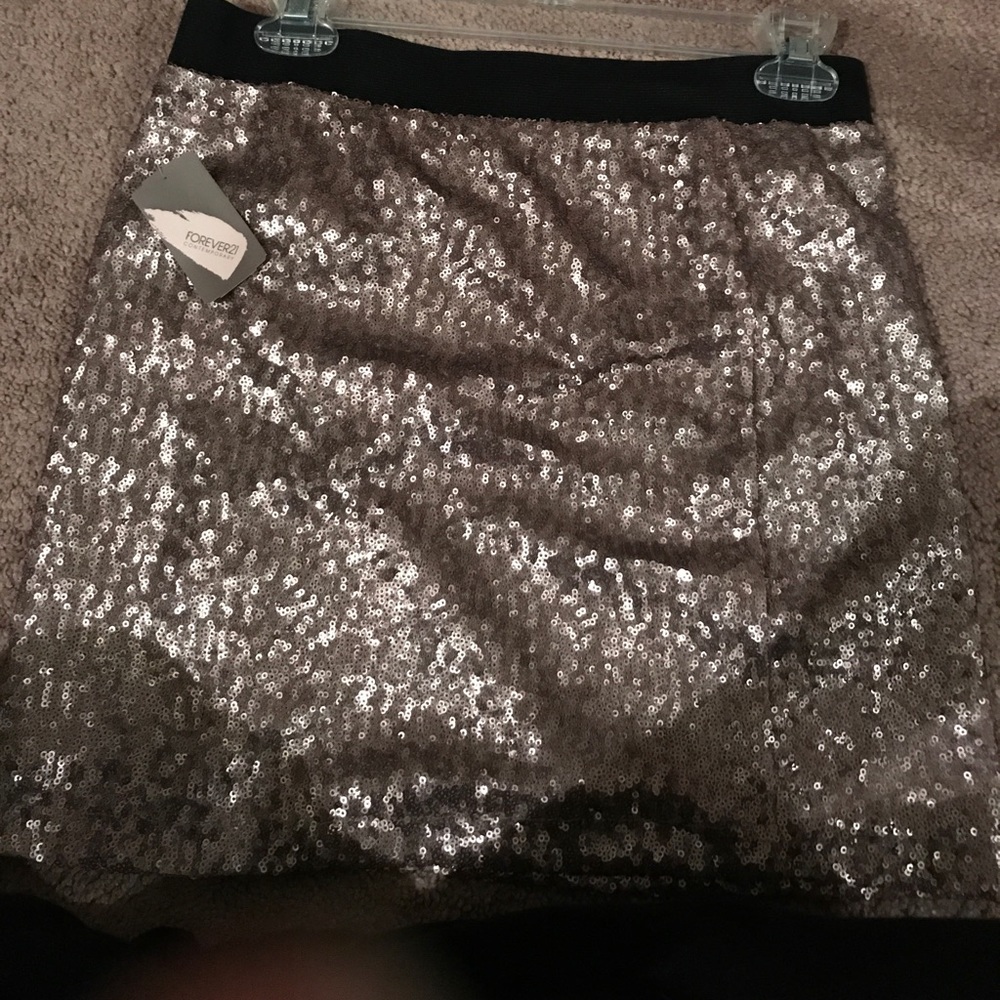 Gold Sequin mini skirt