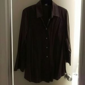 J.Crew brown button down shirt