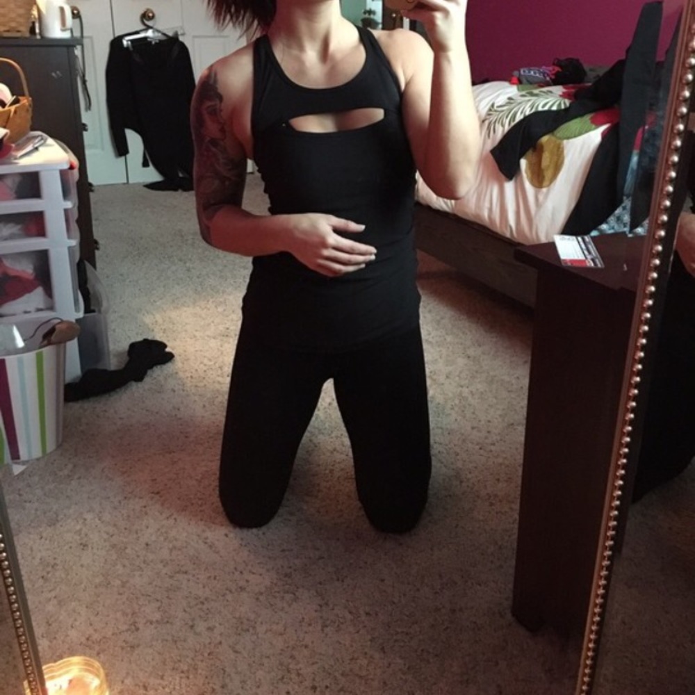 Workout racer back tank top