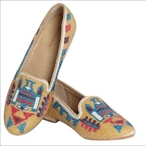 Antik Batik Native Beaded Leather Loafer Slippers