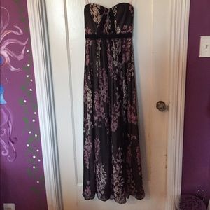 Long strapless gown