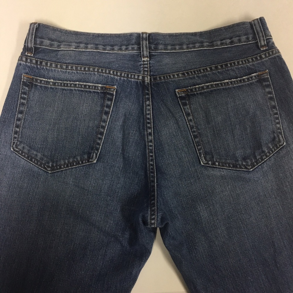 Mens J Crew Boot Cut Blue Jeans 33X32 Regular Fit