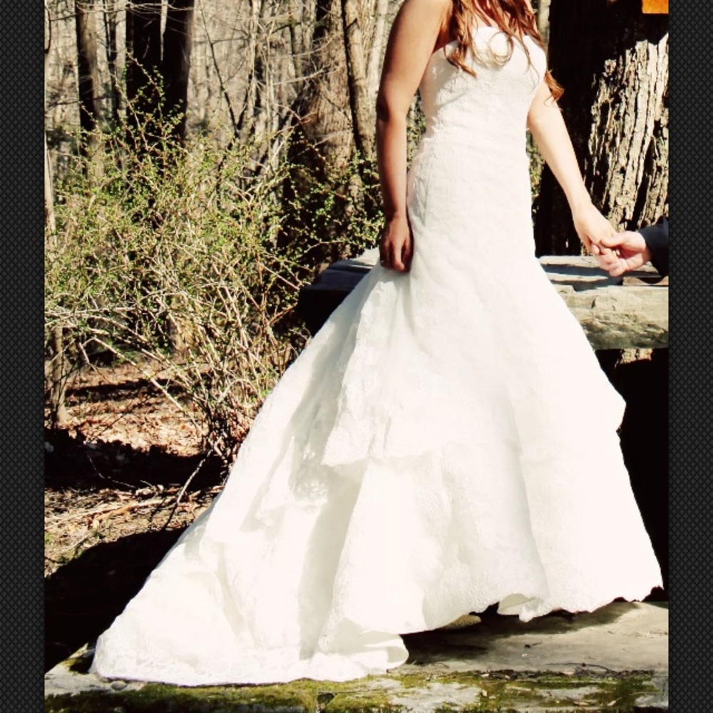 Pronovias Trapechio Wedding Dress 12 DryClea Ivory