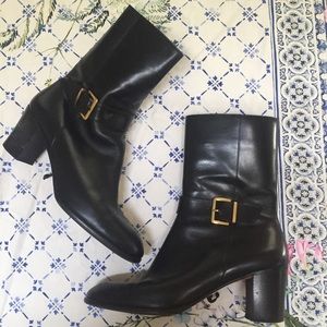 Authentic Black Leather Booties!!!