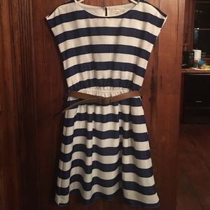 Alythea Blue and White Striped Dress