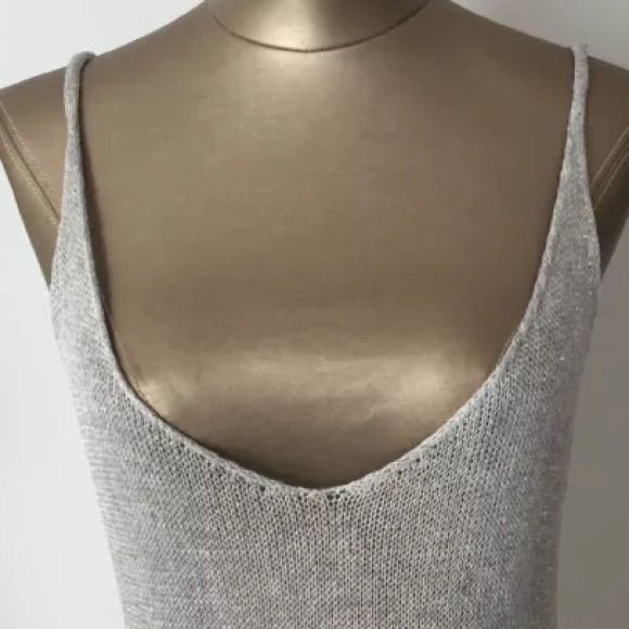 Rose Gold + Silver Crochet COVERUP Maxi Dress NEW - Picture 4 of 5