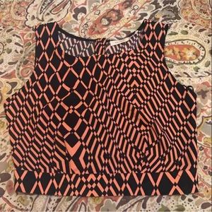 Navy and pink crop top