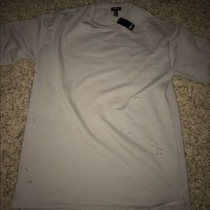 Forever 21 Distressed Tan T-shirt