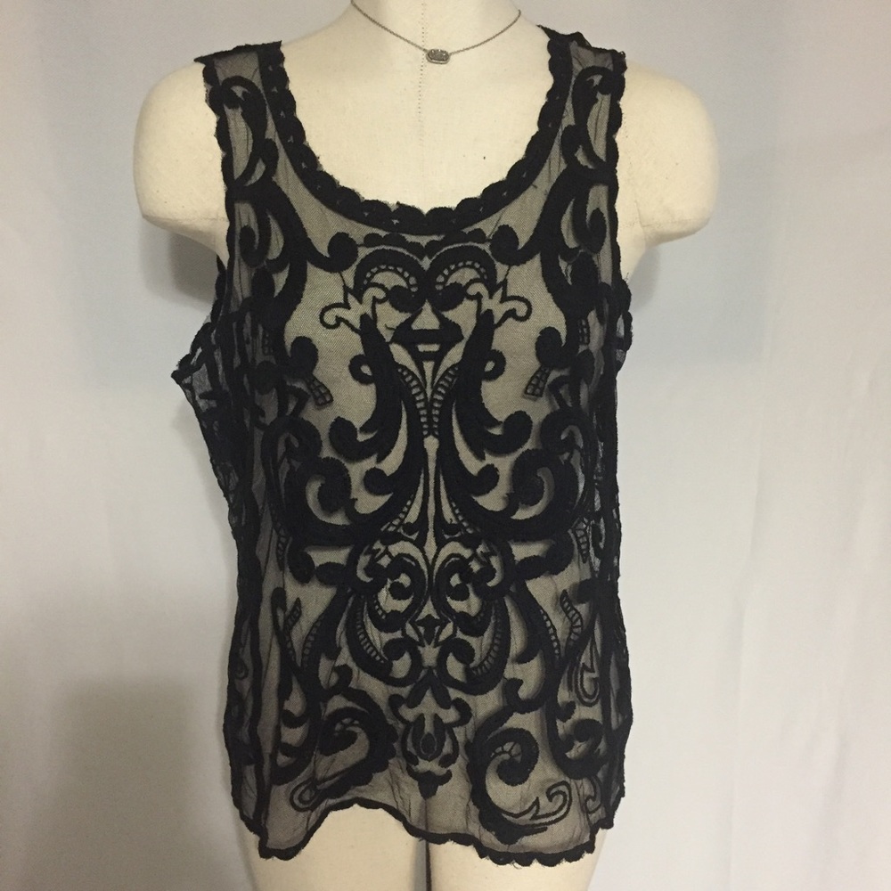 Express Black Lace sleeveless top size Small S