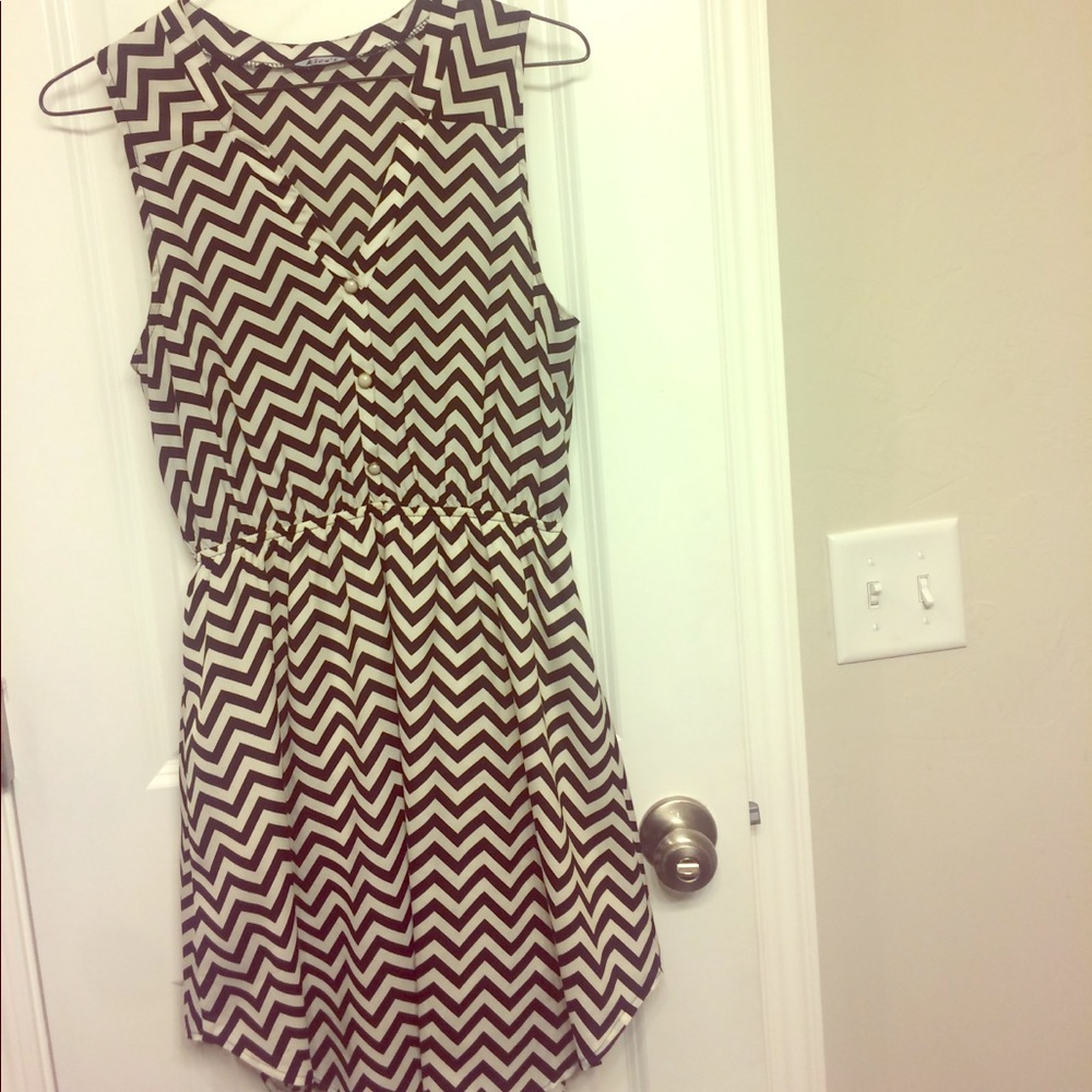 Black and white chevon sundress