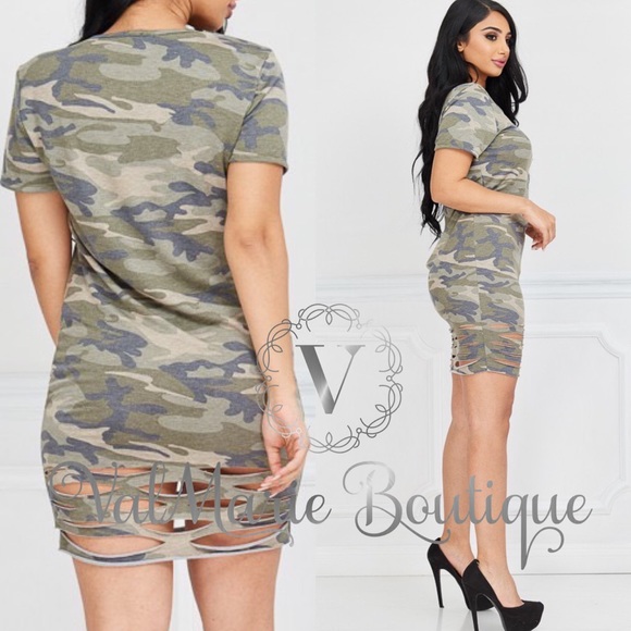 📍CLEARANCE 📍Camouflage Army Dress Tunic Top - Picture 2 of 2