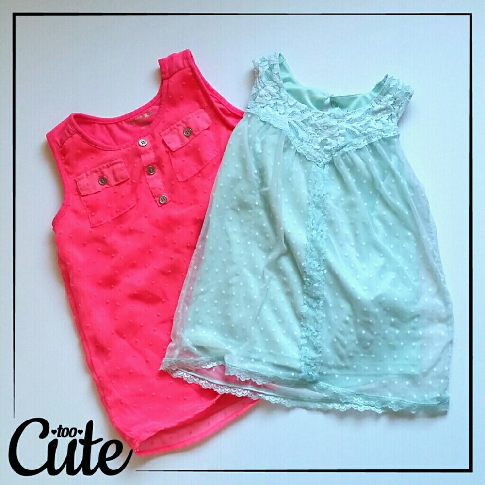 Bundle Girls Overlay Tank Blouses