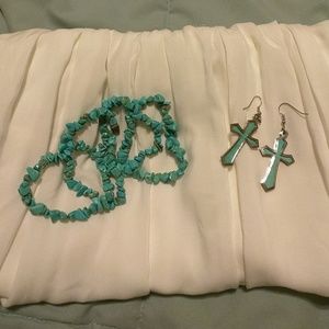 Cross Earrings & Bracelets
