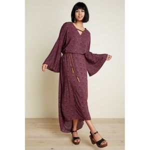 EARTH BOUND FLORAL MAXI WITH BELT!!!