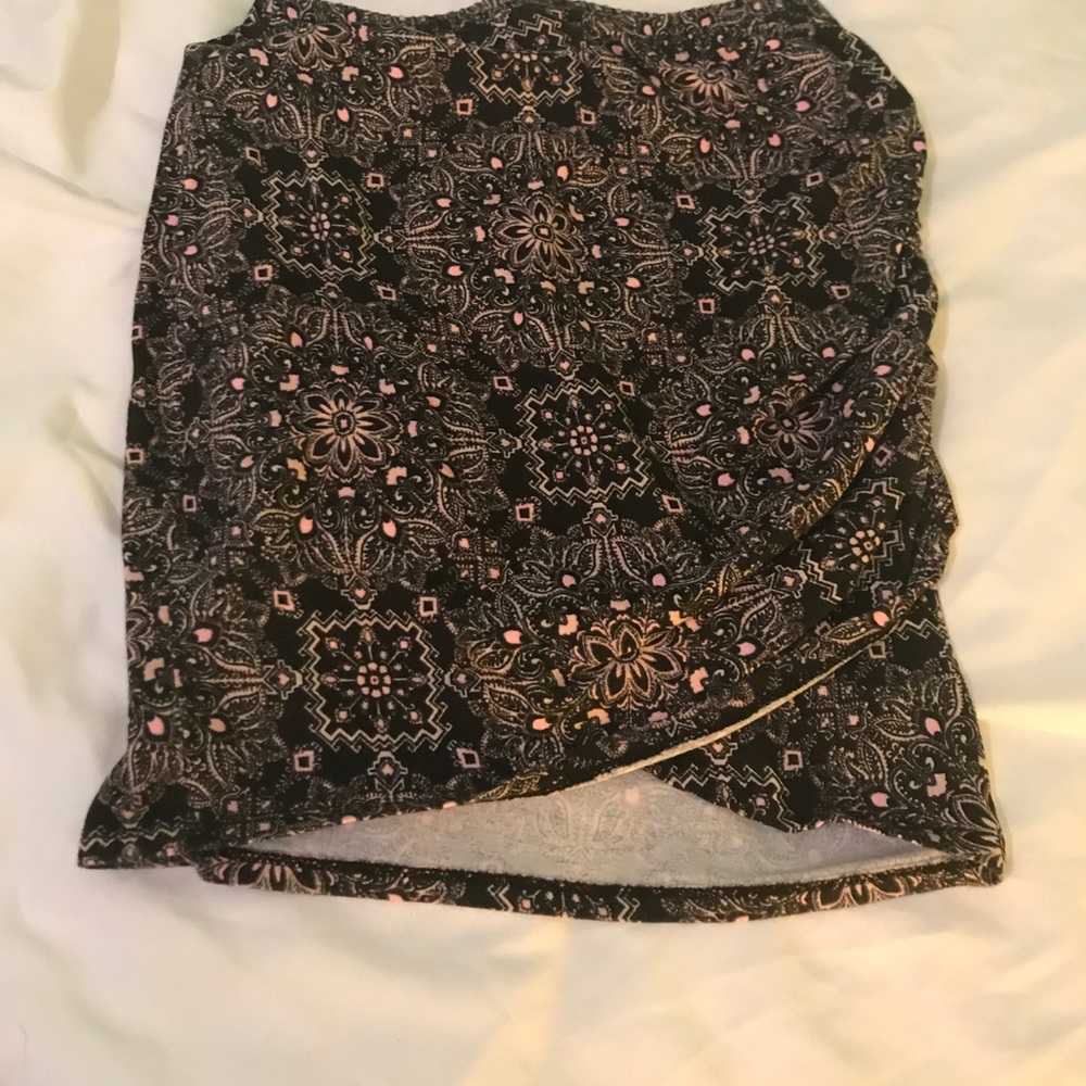Black and Pink paisley skirt