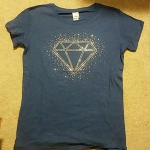 Ladies fitted glitter top swarovski gem diamond