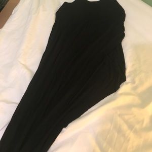 Black high low skirt