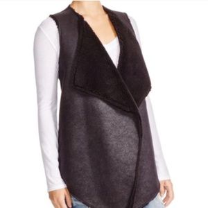 Black Faux Shearling Vest