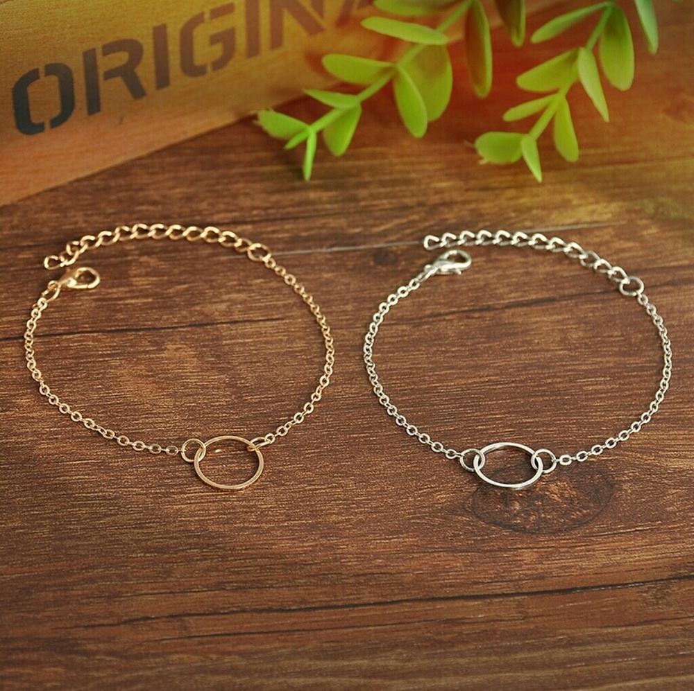 14k gold and silver plated bracelet