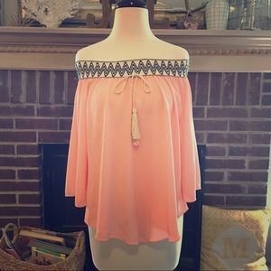 Peach Off Shoulder Top Peach Off Shoulder Top