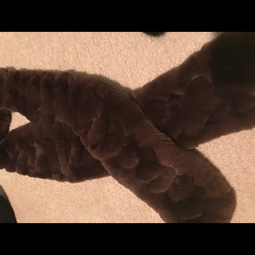 Two authentic fur scarves