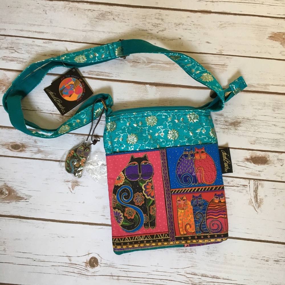 Laurel Burch cross body cat purse