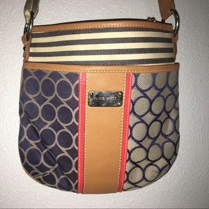 Blue, Red and Tan Nine West purse