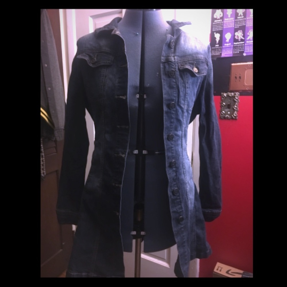 Cute long jean jacket