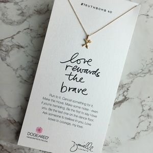 Dogeared " Love Rewards The Brave" Necklace