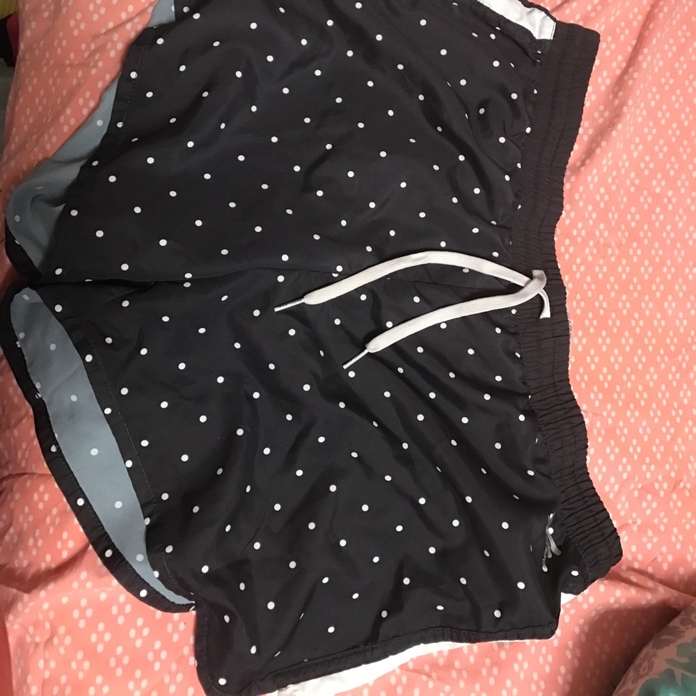 Black poke a dot I'd shorts