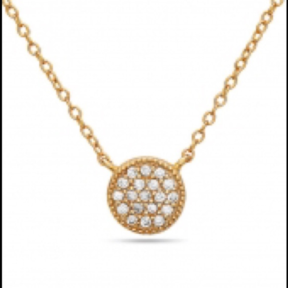 Athena Designs NWT Gold circle /crystal pave