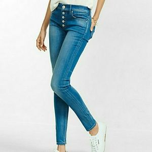 NWT Express Mid Rise Button Fly Jean Legging