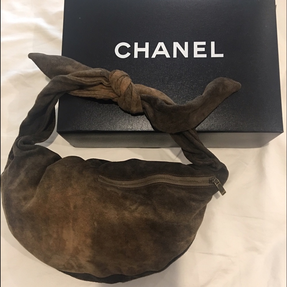 Brown Suede Chanel bag!!! Worn once!!!
