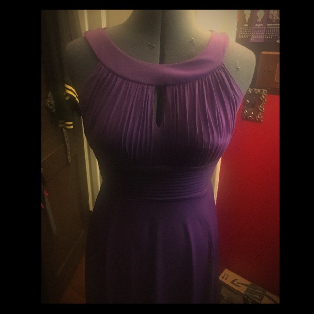 Cute high low purple dress