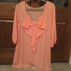 Cute flowy peach dress👗