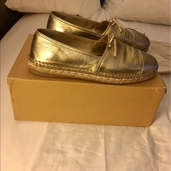 Authentic Prada Gold Espadrilles - Picture 2 of 5