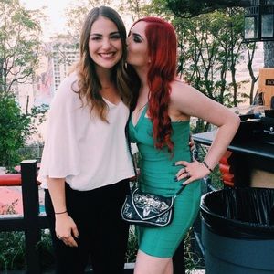 Herve Leger Sea Foam Bandage Dress