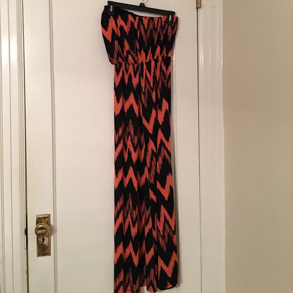 Strapless maxi dress