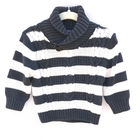Cherokee Striped Cable Knit Sweater - Picture 1 of 5