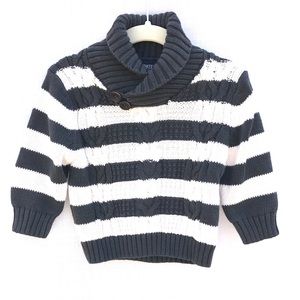 Cherokee Striped Cable Knit Sweater