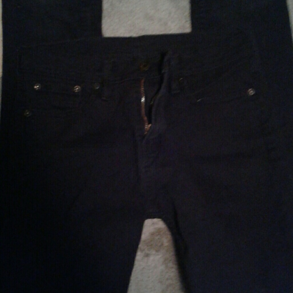 Black straight legged levis