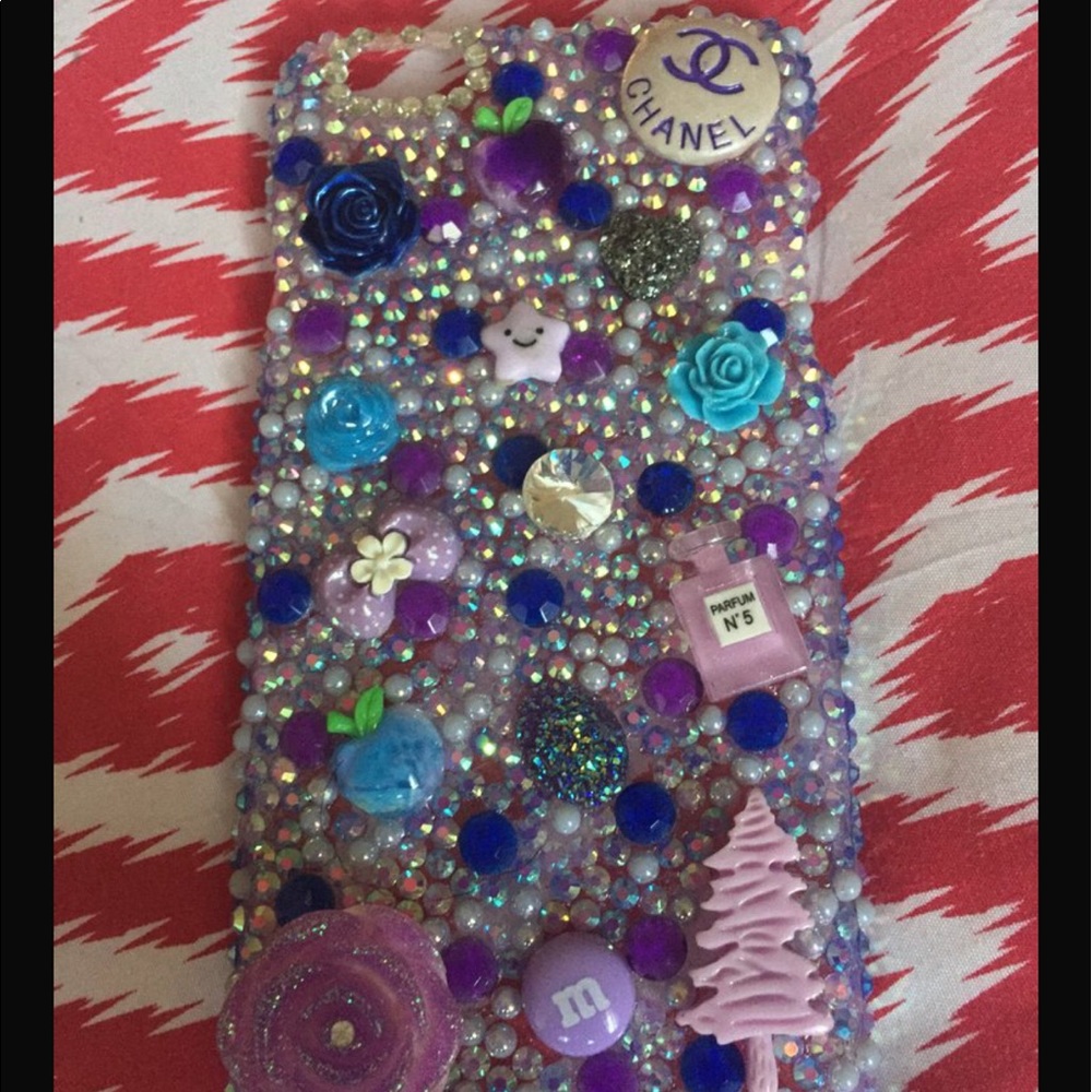 3d iPhone 6/s Plus Grape Bling Cabochon Hard Case