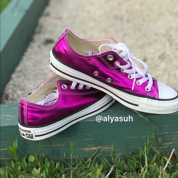 NWT Converse Ctas OX Magenta Glow WMNS AUTHENTIC - Picture 6 of 8