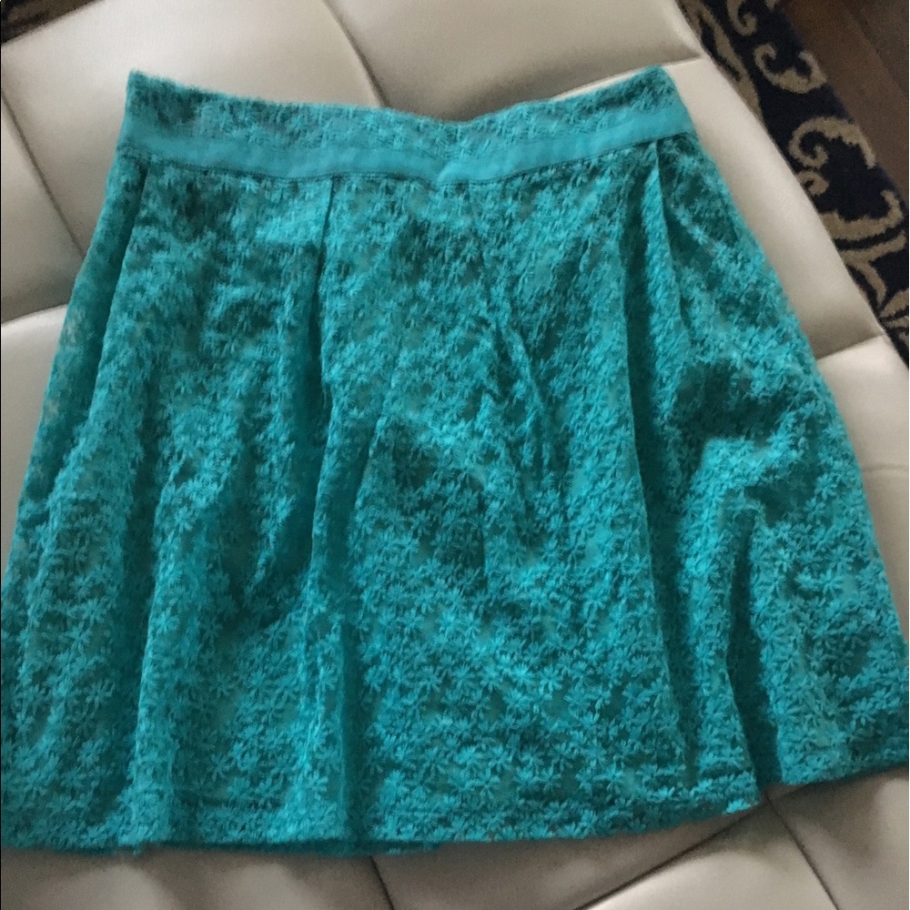 💋Pretty Limited Lace Turquoise Swing Skirt