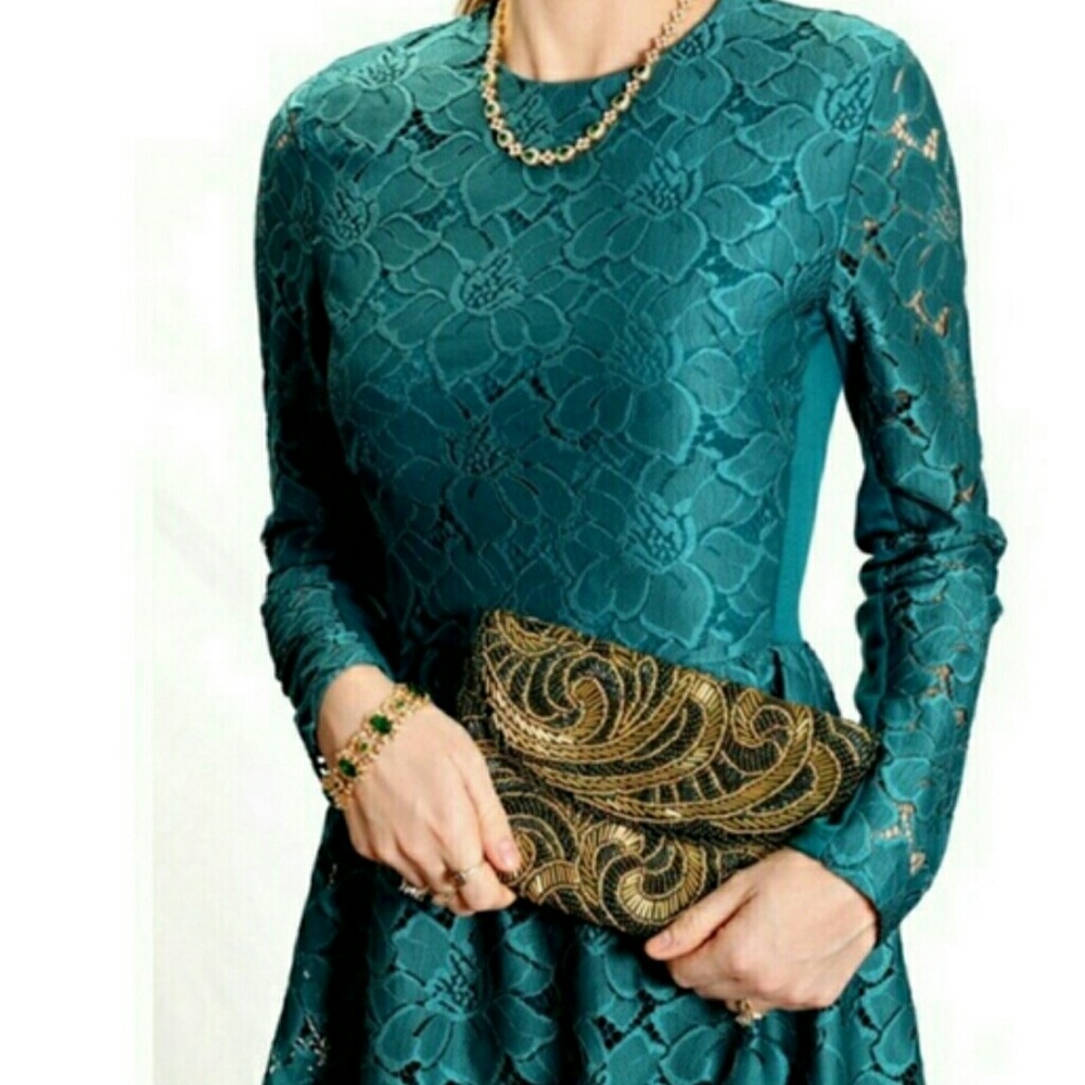 H&m teal lace midi dress (popular dress)